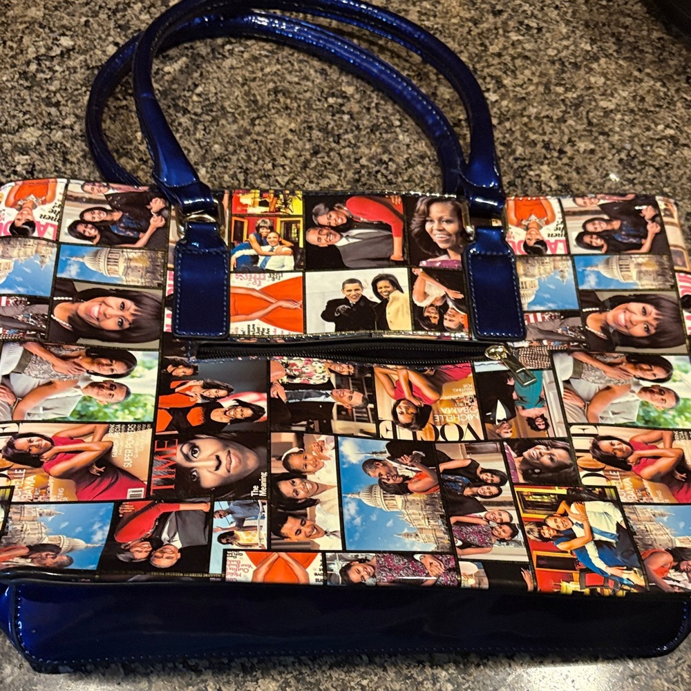 Michele Obama Tote Colorful Collage Bag